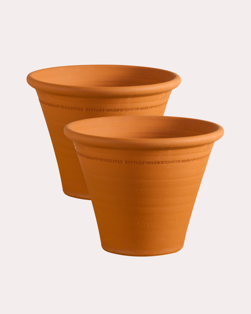 Set of Two Plain Flowerpots