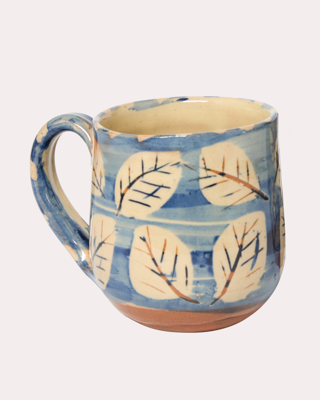 Leaves - Pair of Mugs by Jim and Dominique Keeling Whichford Pottery