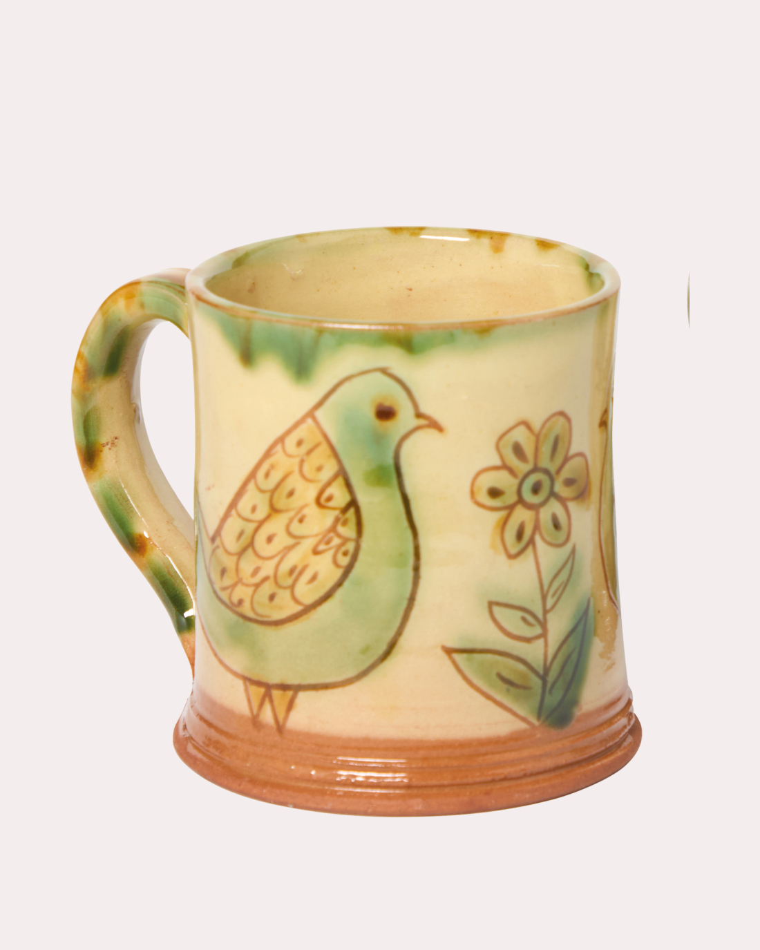 Pair of Love Bird Mugs Jim and Dominique Keeling Whichford Pottery