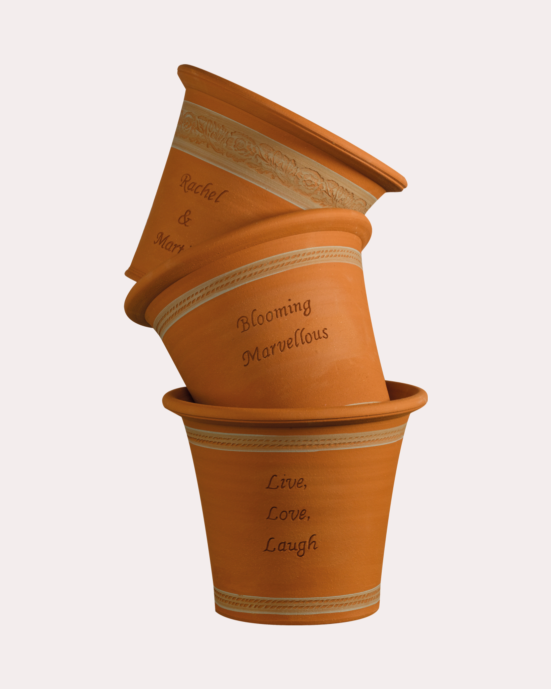 Three Word Personalised Pot Tower