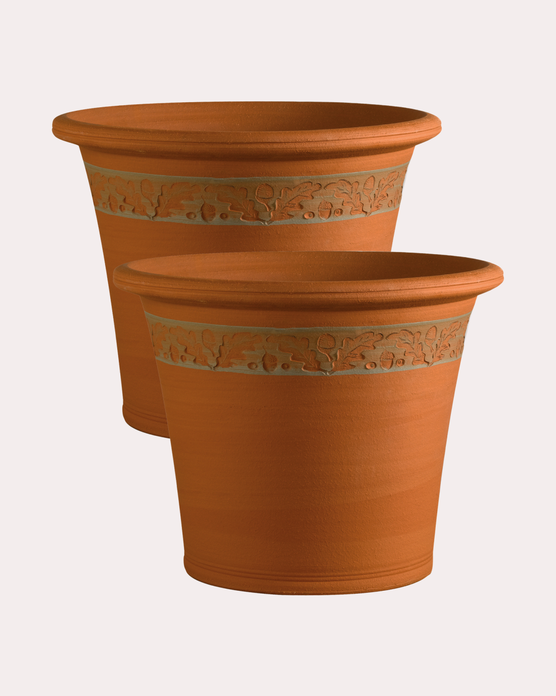 Pair of Large Oakleaf Planters