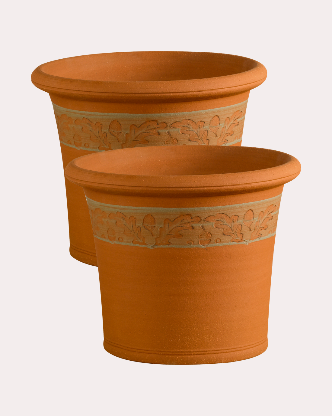 Pair of Small Oakleaf Planters