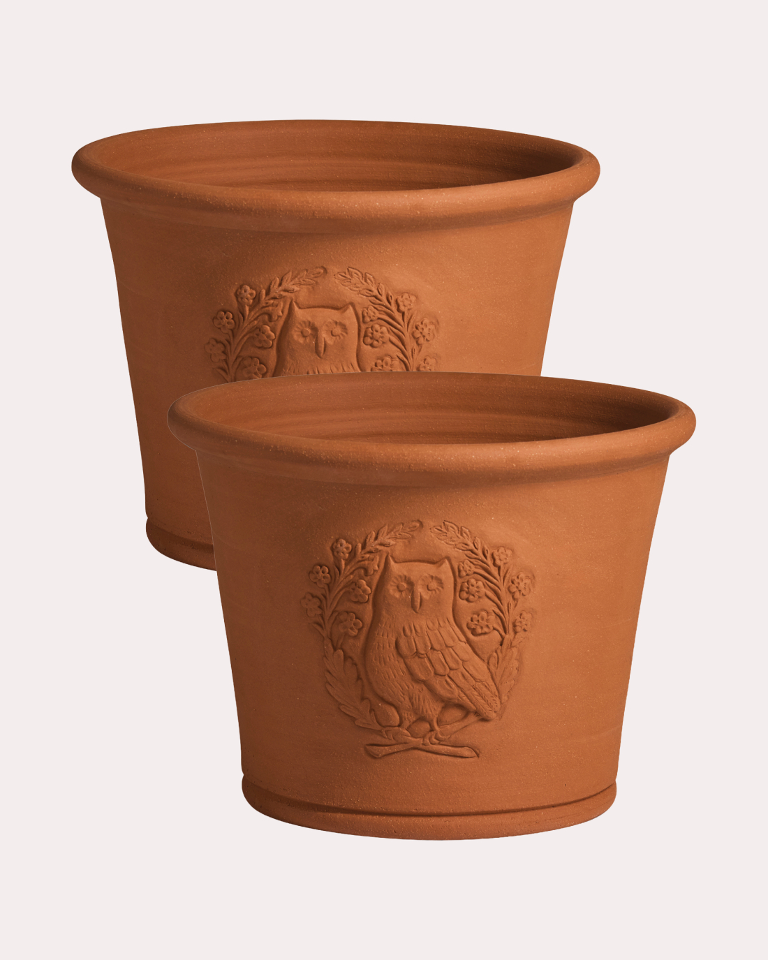Pair of Small Woodland Owl Pots