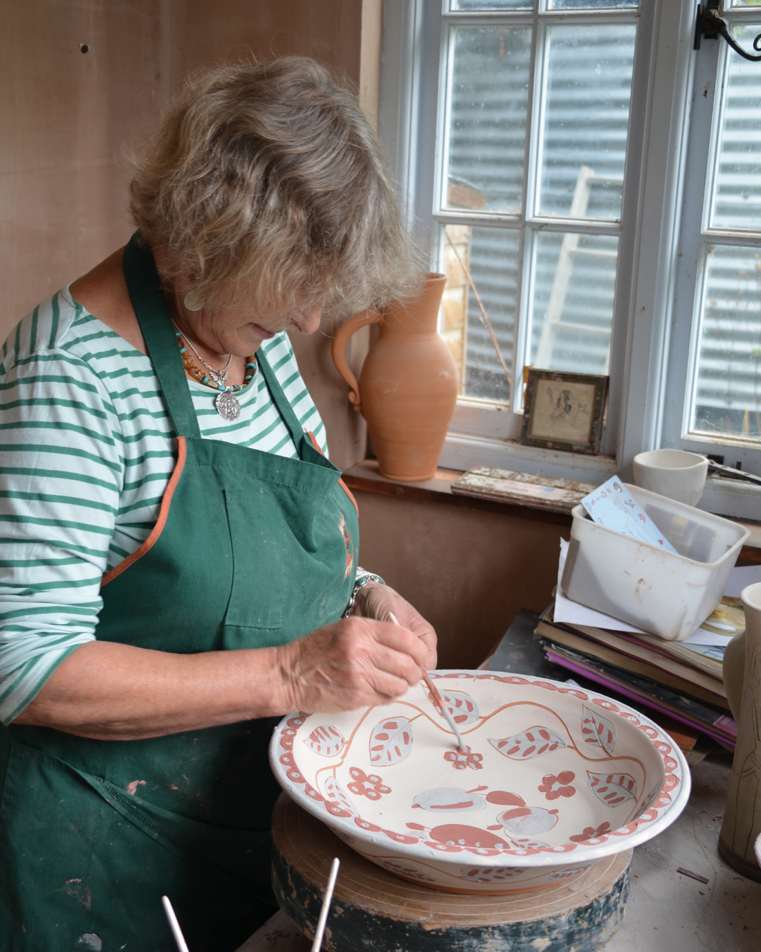 Dominique Keeling in her workshop 2022