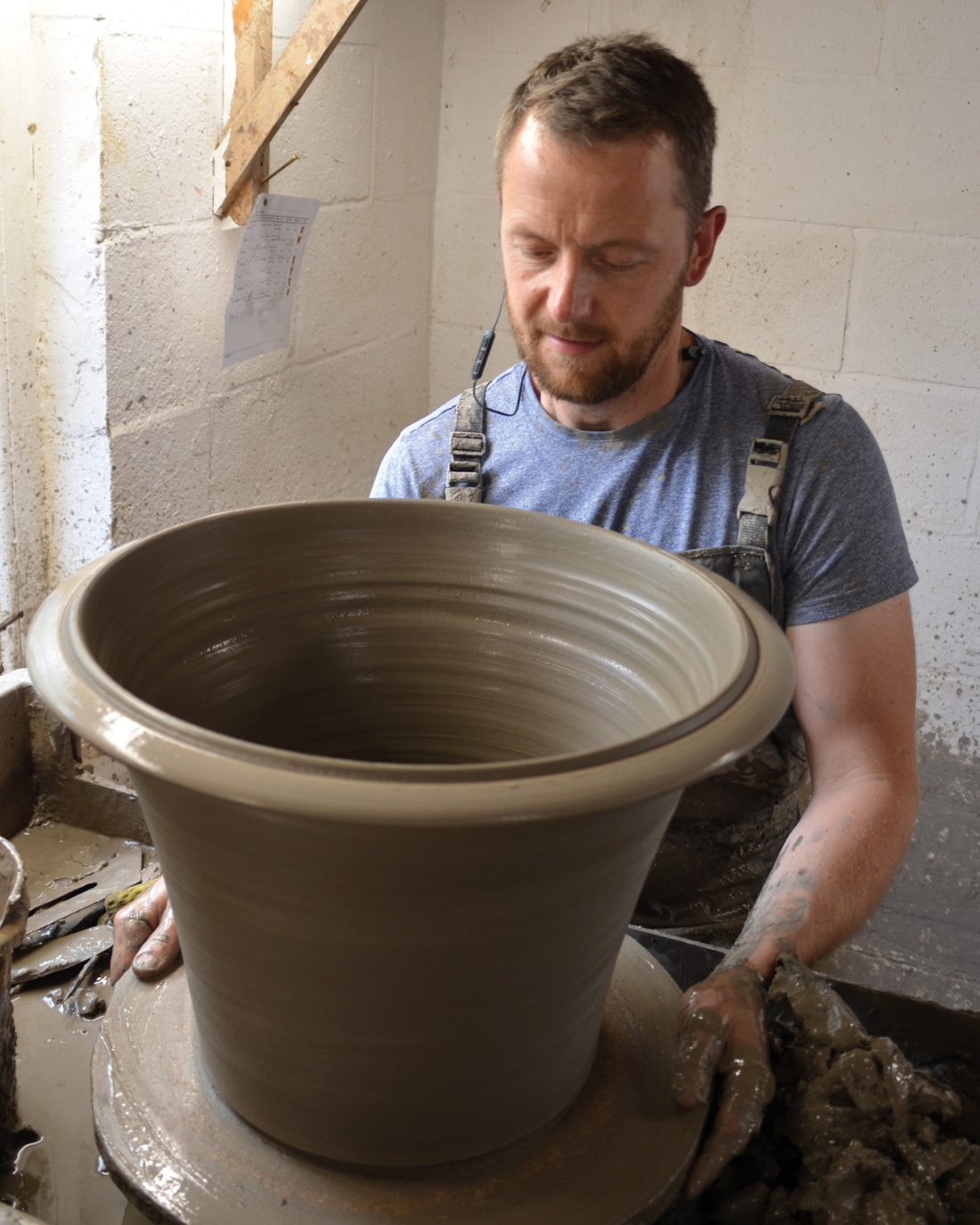 Riv throwing a Windrush Iris Pot