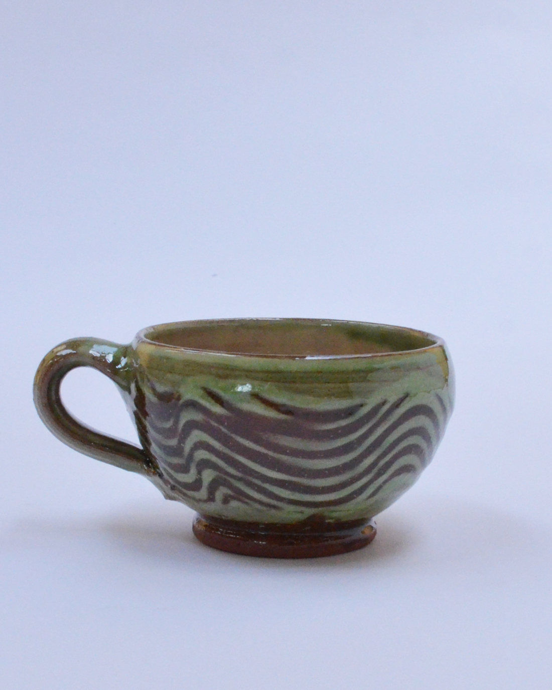 Adam Keeling Green Slipware cups