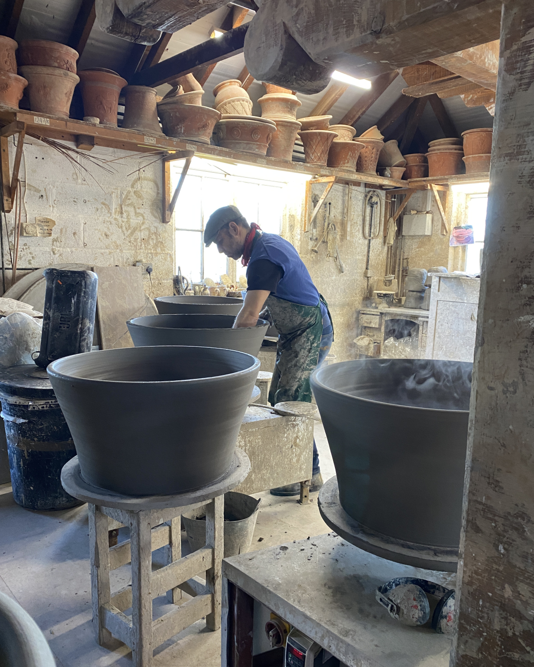 Double Pastry Pots Whichford Pottery Statement Planters